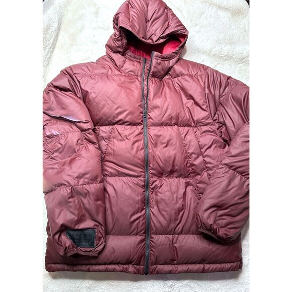 Nike Men XL Tall Puffer Down Fill Lebron James Jacket Burgundy CK6773-624 NEW - Picture 1 of 8